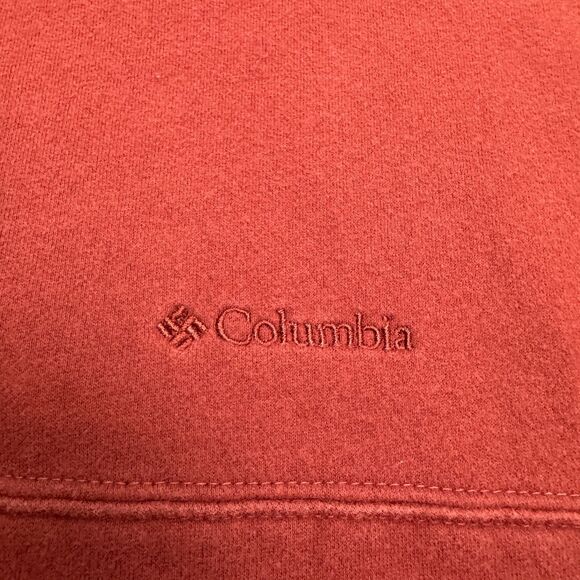 Columbia 1/4 Zip Pullover Sweatshirt Mens Large Rust Brown Cotton Outdoor Hike - Picture 6 of 15